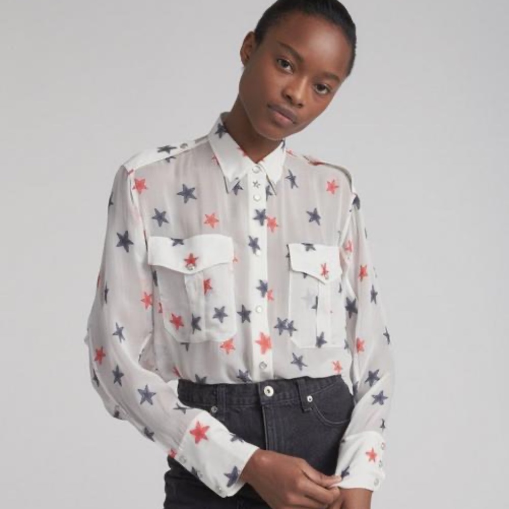rag & bone Pearson silk star blouse